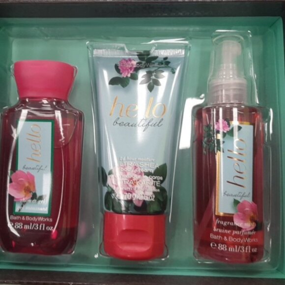 Bath & Body Works Hello Beautiful Box Set Shower Gel, Body Cream and Mist - Picture 1 of 3